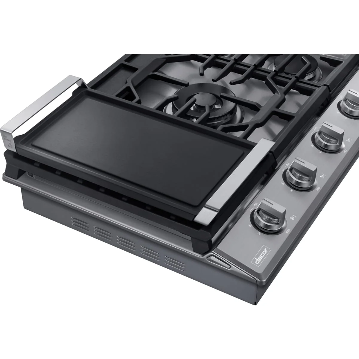 Dacor 30-Inch Transitional Gas Cooktop, Silver Stainless, NG/LP - DTG30P875NS - Image 6