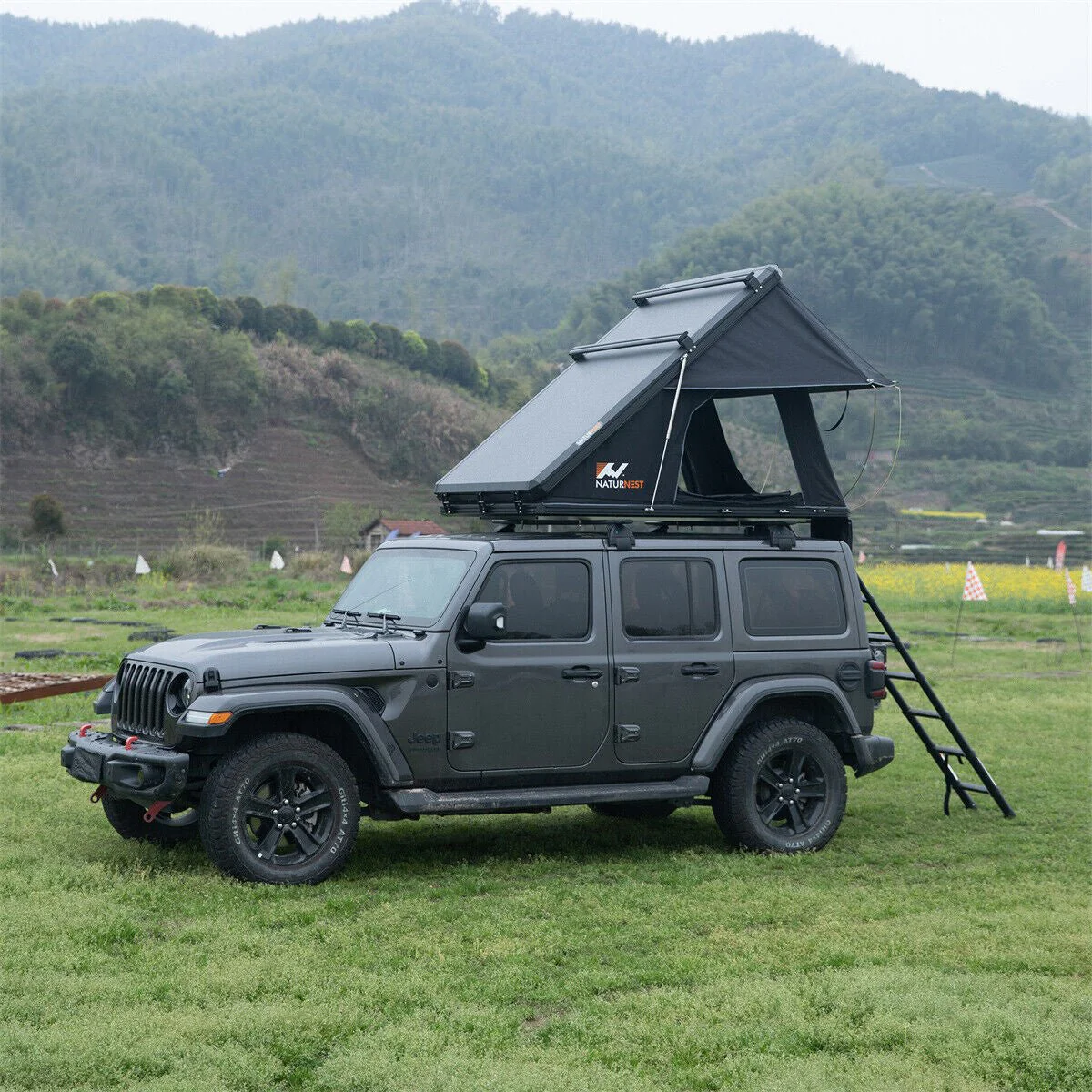 Large 2-3 Person Outdoor Waterproof Car SUV Rooftop Camping Hiking Tent, 83" (92751867) - Image 11