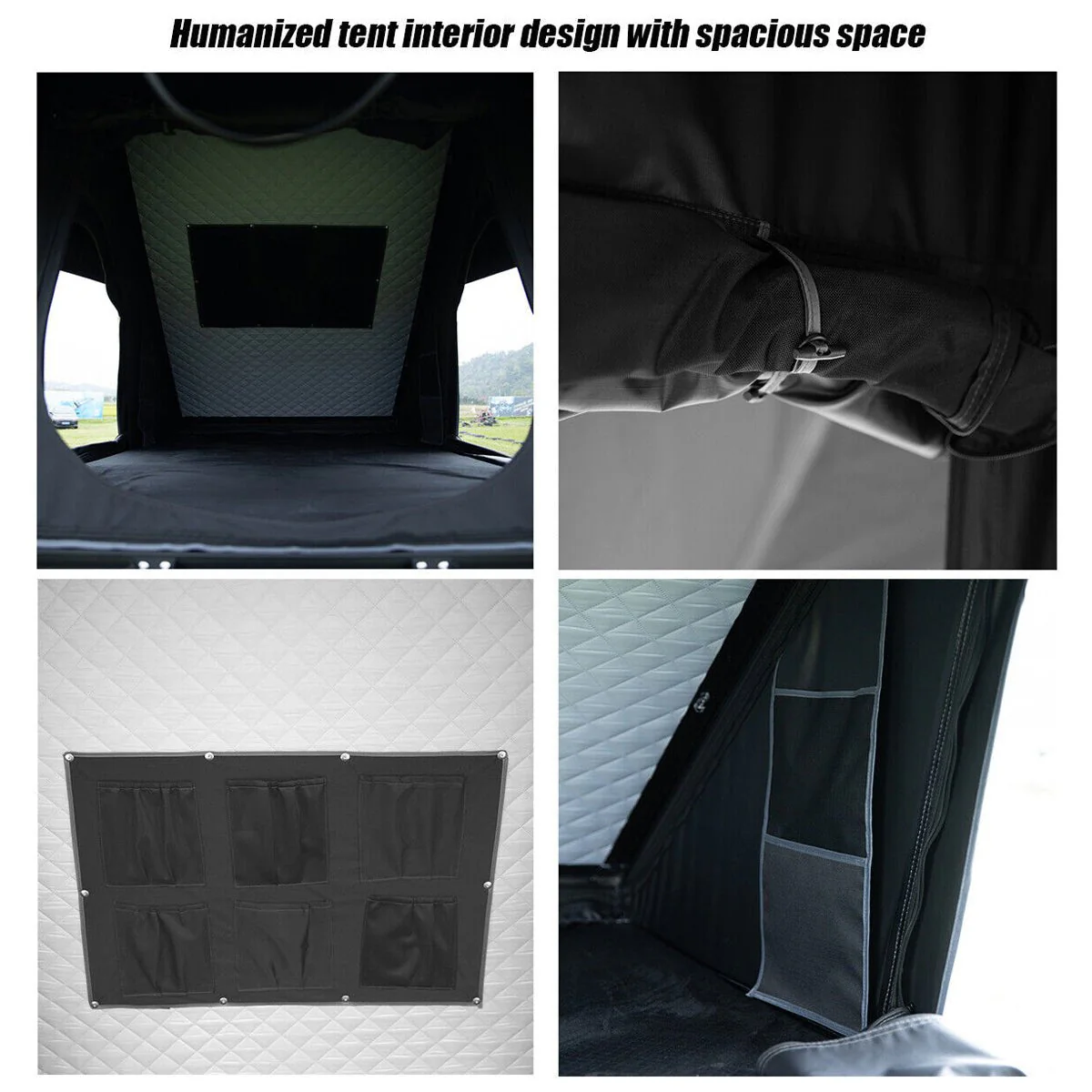 Large 2-3 Person Outdoor Waterproof Car SUV Rooftop Camping Hiking Tent, 83" (92751867) - Image 14