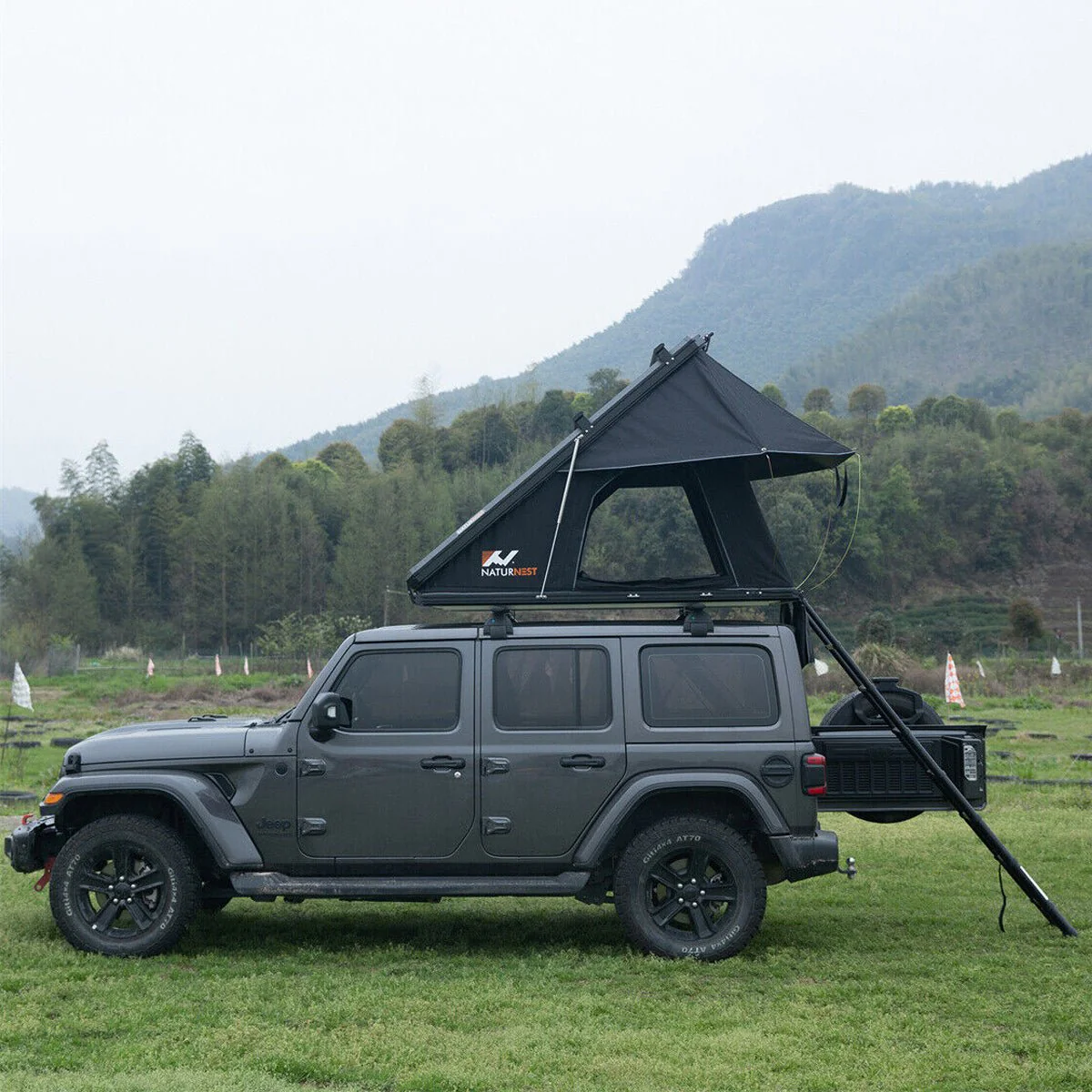 Large 2-3 Person Outdoor Waterproof Car SUV Rooftop Camping Hiking Tent, 83" (92751867) - Image 6