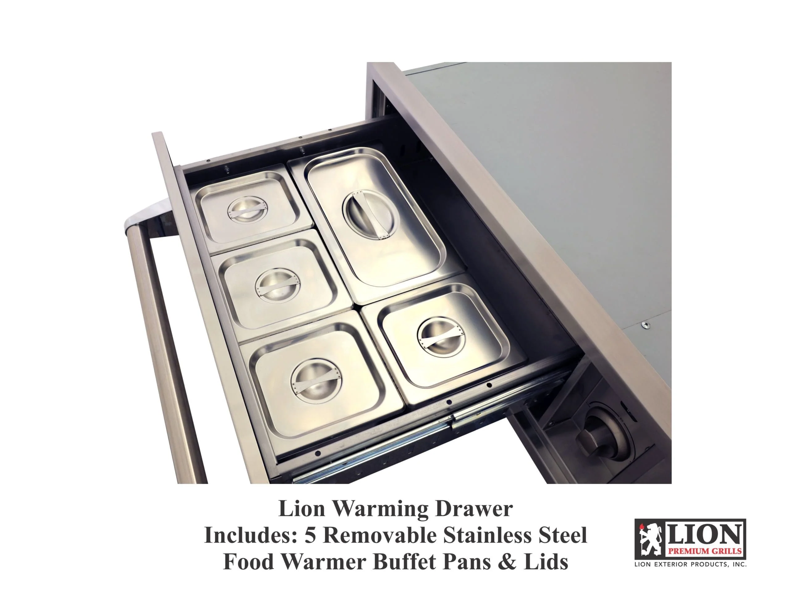 Lion Premium Grills 30-Inch Built-In Electric 120V Warming Drawer – WD256103 - Image 5