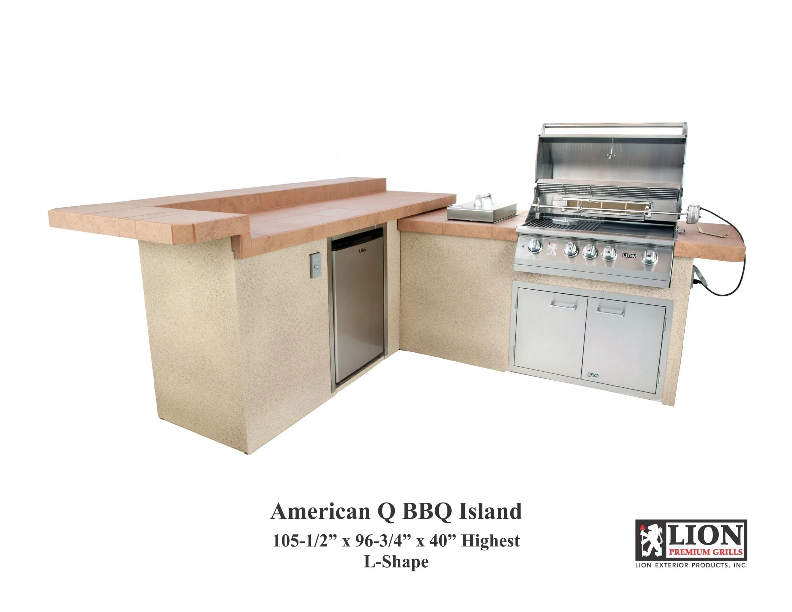 Lion Premium Grills American Q BBQ Island - Image 4