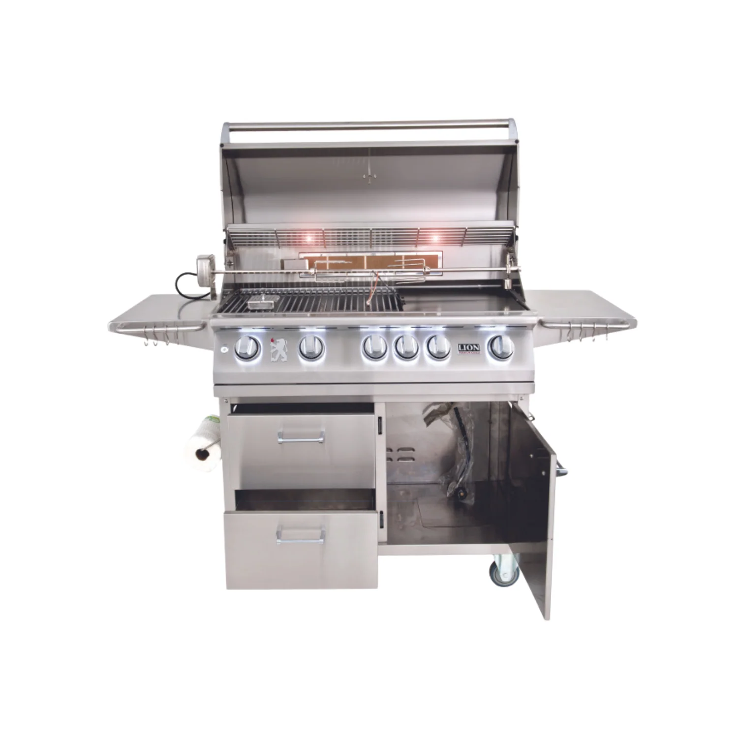 Lion Premium Grills Freestanding 40-Inch 5-Burner Gas Grill – L90000 - Image 4