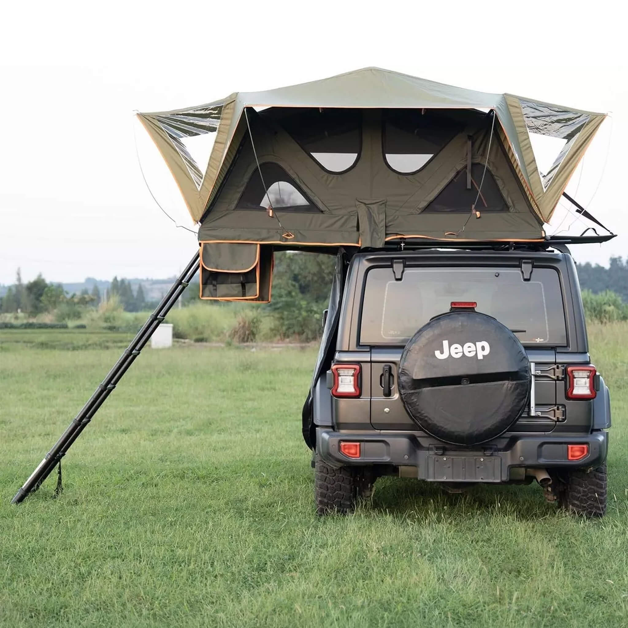 Naturnest Andromeda Green Soft Shell Rooftop Tent With Large Panoramic Skylight & YKK Doors (SAK50612) - Image 18
