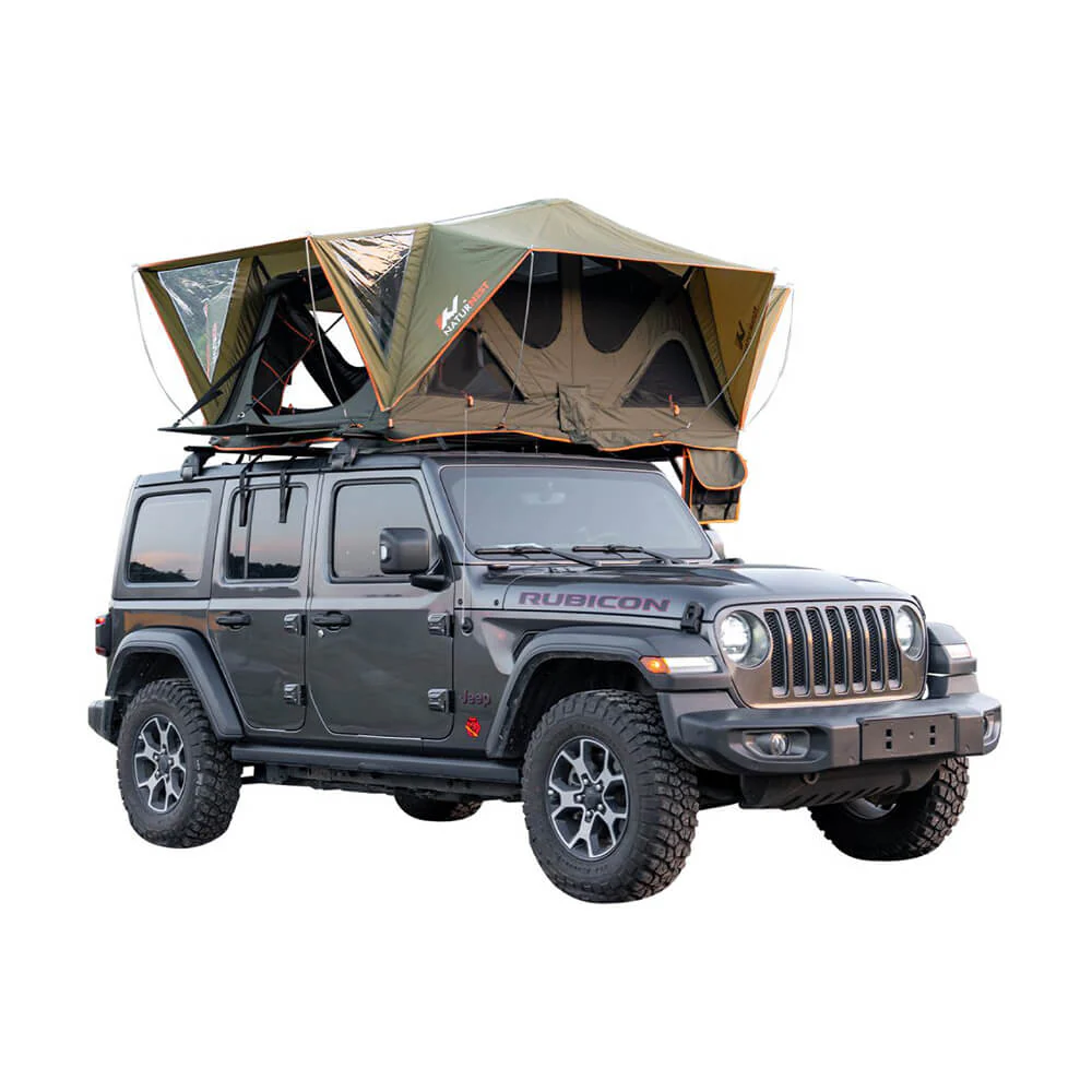 Naturnest Andromeda Green Soft Shell Rooftop Tent With Large Panoramic Skylight & YKK Doors (SAK50612) - Image 7