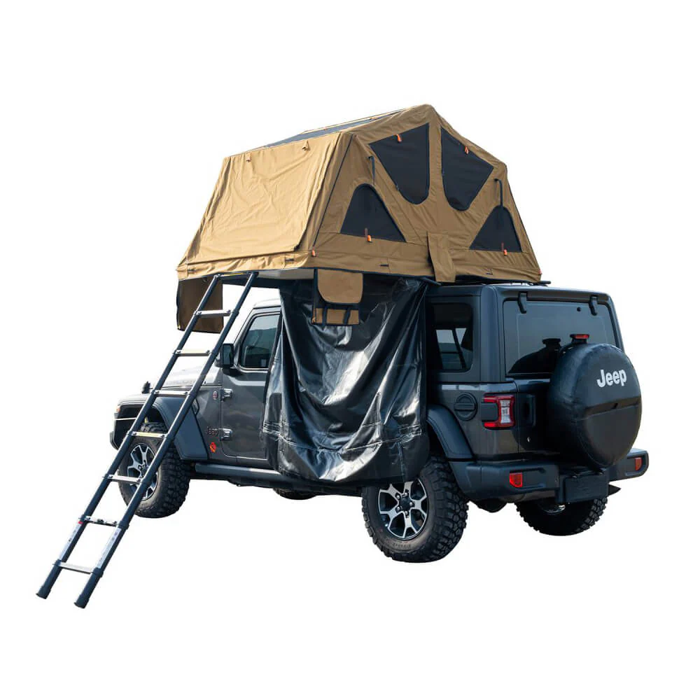 Naturnest Andromeda Khaki Soft Shell Rooftop Tent With Large Panoramic Skylight & YKK Doors (SAK72384) - Image 12