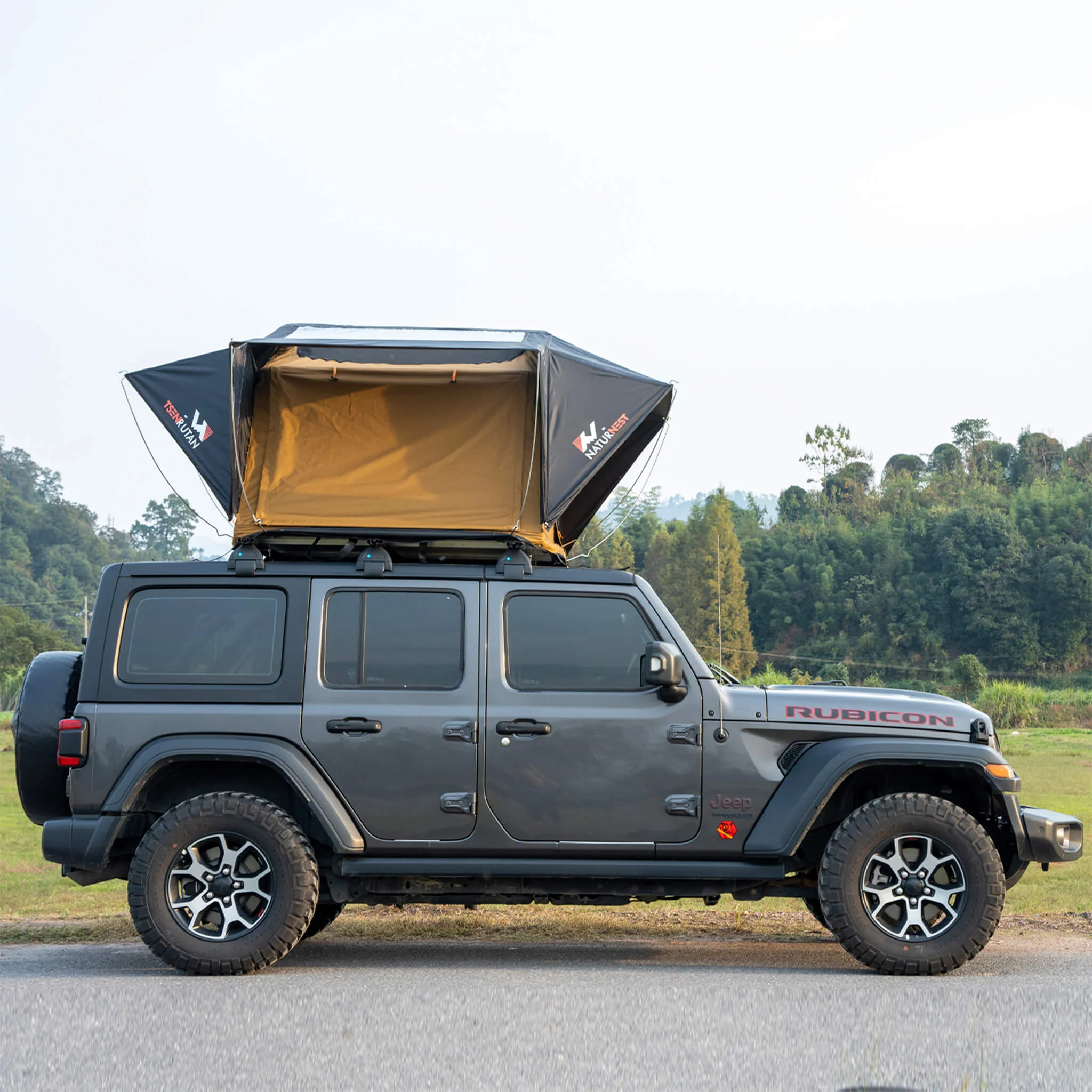 Naturnest Andromeda Khaki Soft Shell Rooftop Tent With Large Panoramic Skylight & YKK Doors (SAK72384) - Image 17