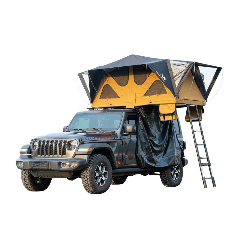 Naturnest Andromeda Khaki Soft Shell Rooftop Tent With Large Panoramic Skylight & YKK Doors (SAK72384) - Image 4