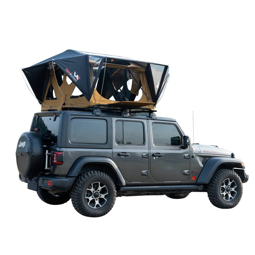 Naturnest Andromeda Khaki Soft Shell Rooftop Tent With Large Panoramic Skylight & YKK Doors (SAK72384) - Image 6