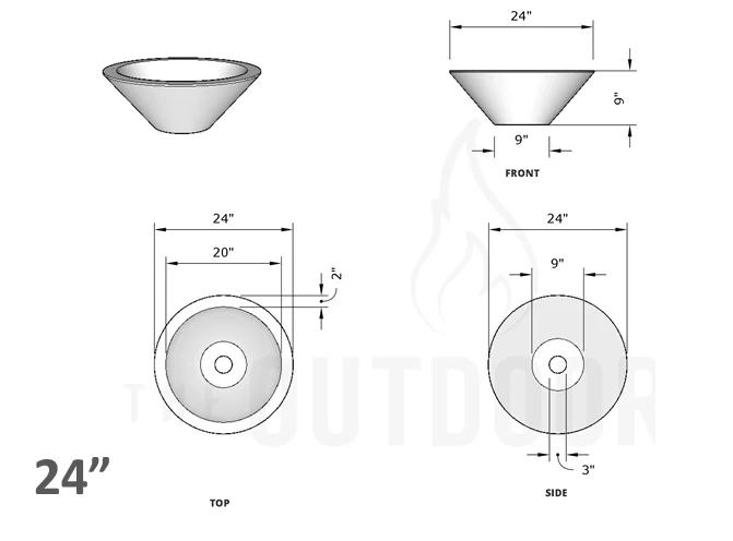 The Outdoor Plus Cazo Concrete Planter Bowl - Image 5