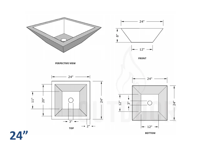 The Outdoor Plus Maya Concrete Planter Bowl - Image 5
