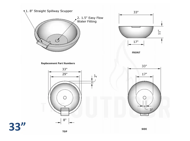 The Outdoor Plus Sedona Concrete Planter Bowl with Water - Image 6